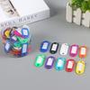50Pcs Key Tags Bright Colors Plastic Waterproof Writable Hotel Key Organizer with Detachable Metal Rings Crack-resistant Key Labels