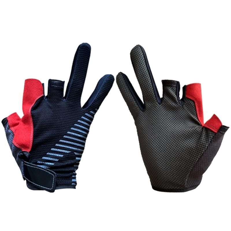 3 Fingerless Fishing Gloves Quick Drying Nonslip Fishing Gloves for Kayaking Paddling Driving Hiking Comfortable To Wear
