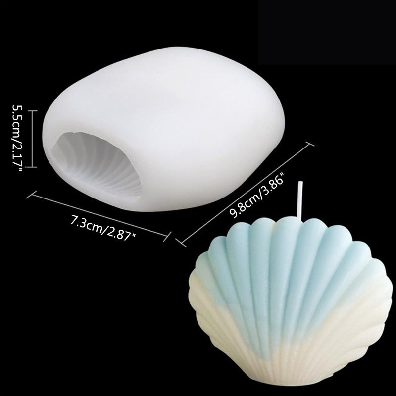 Creative 3D for Shell Candle Mould Silicone Moulds Non-stick Seashell Plaster Molds for Epoxy Resin Polyester Resins