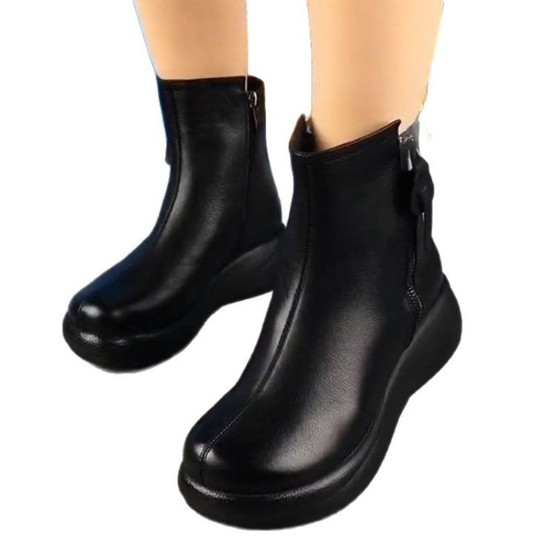 Soft-soled Boots, Short Boots for Women, New Autumn and Winter Boots, Versatile Fleece Cotton Shoes