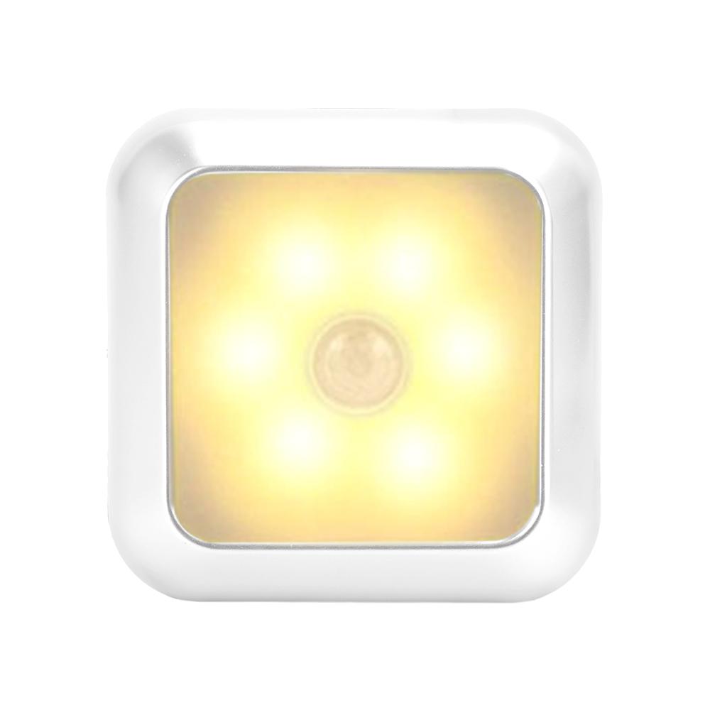 6LED Cabinet Light Motion Sensor Night Light Magnetic LED Wall Lamp Human Body Infrared Motion Sensing Light