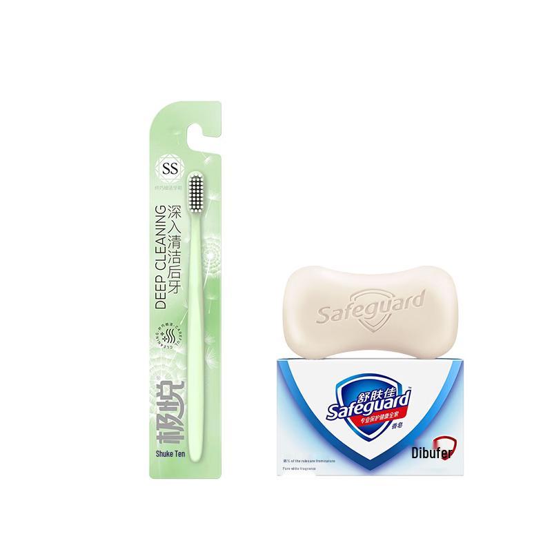 Safeguard Pure White Fresh Scent Soap & Toothbrush Combo