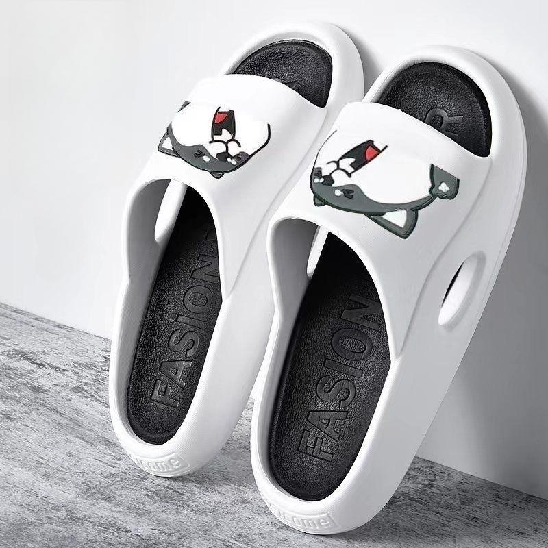 Pánské letní venkovní vnitřní domácí koupelna vana protiskluzové pantofle pro pár kreslené na platformě