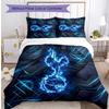 Tottenham Hotspur Pattern Printed 3PCS Bedding Set Soft Skin-Friendly Washable Duvet Cover & Pillowcases Set All Season Bedroom