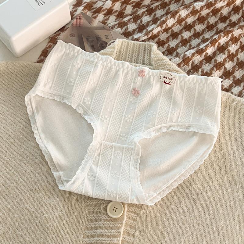 Damen Sommer Reine Baumwolle Taille Bequem Atmungsaktiv Dreieck Slips