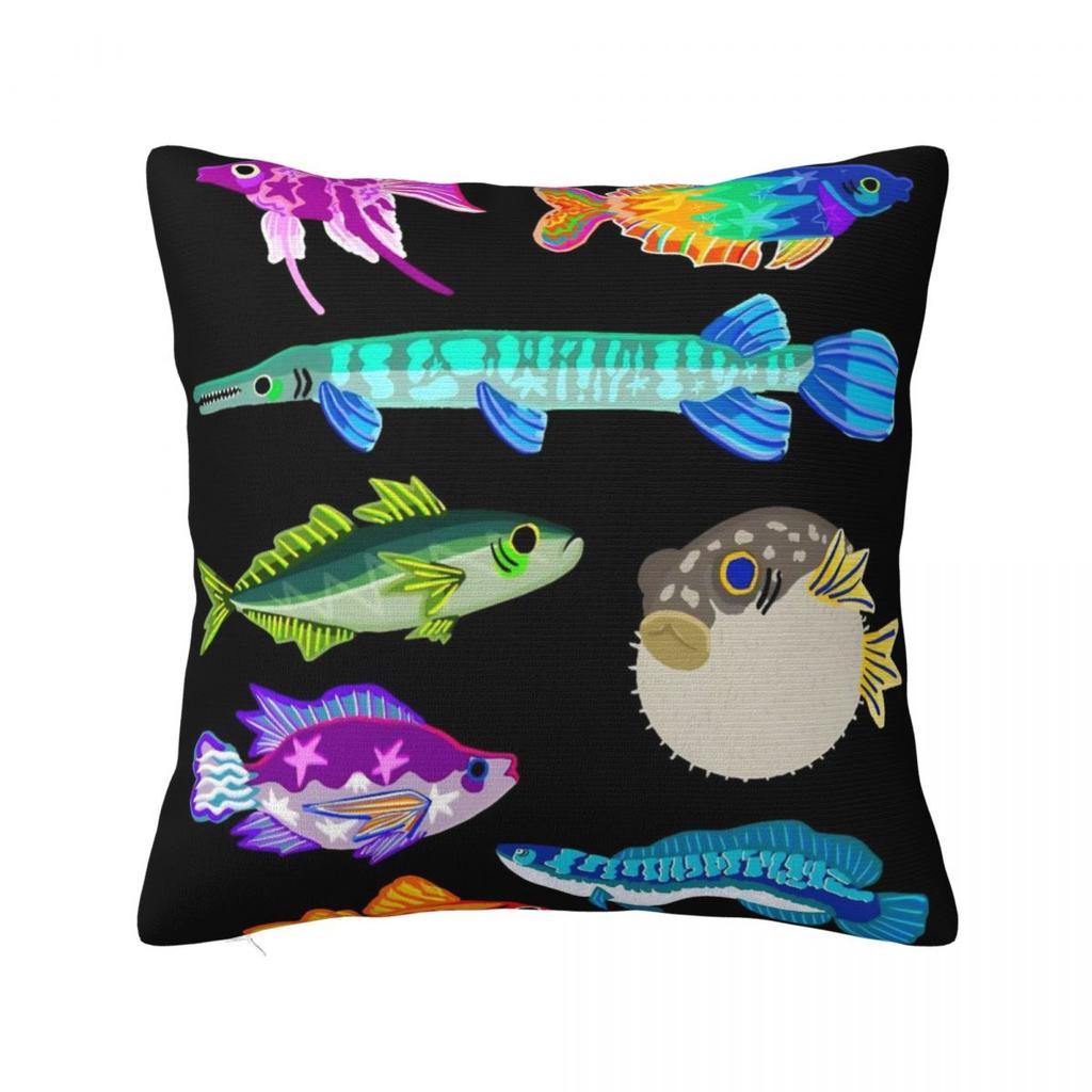 Povlak na polštář Vintage design pstruha Ryby Povlak na polštář Kreslené ryby Povlak na polštář Do kanceláře Auta Domů Dekorativní povlaky na polštáře