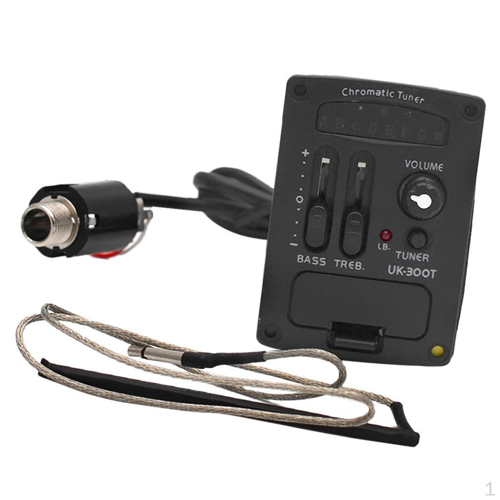 00T Пьезоэлектрический кабель-звукосниматель с эквалайзером и предусилителем (мягкий/жесткий) для укулеле 53cm