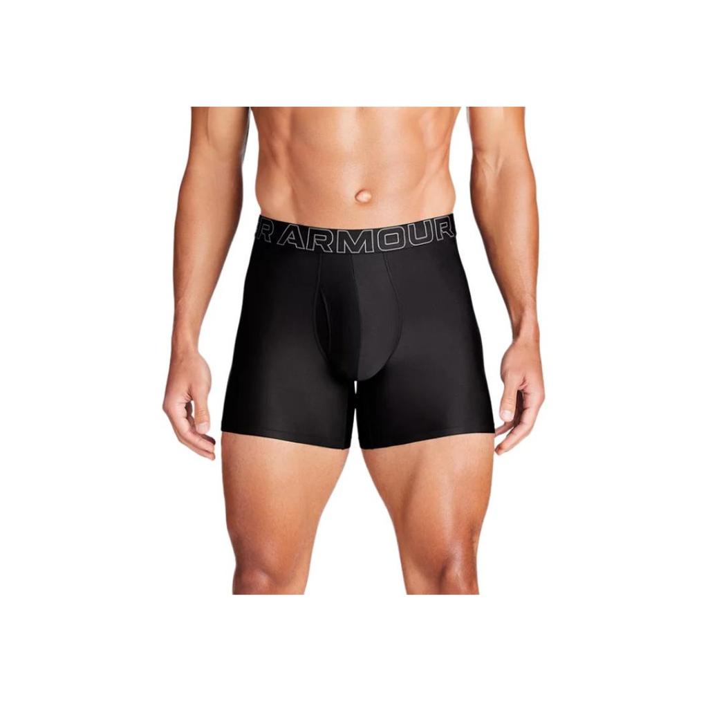 Under Armour Performance 6" Comfortable Soft Breathable Boxer Briefs 3-Pack Men underwear Black 1383878-001