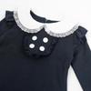 YUBAOBEI Spring Cotton Girl Korean Doll Collar Long Sleeved Casual Girls A-line Mini Dress Kids Clothing