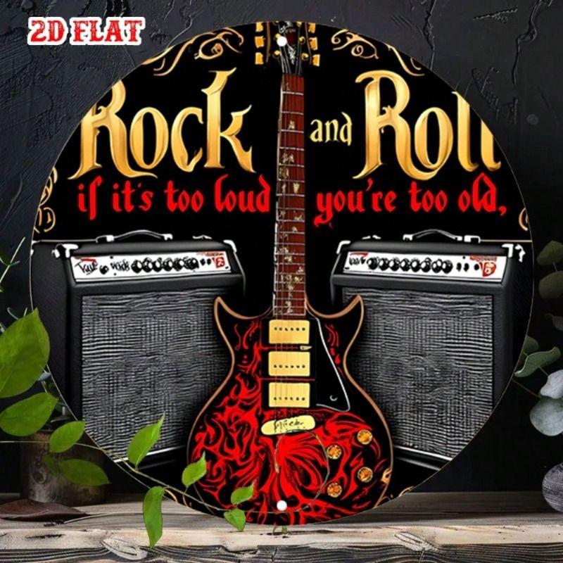 Round Retro Tin Sign Metal Wall Art 20x20cm for Living Room Balcony Home Decor