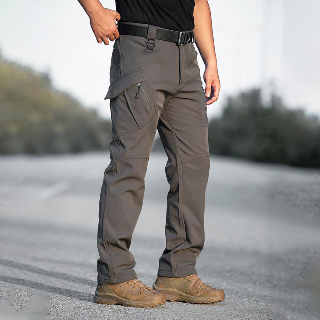 Herren-Cargohosen | Ripstop, Mehrere Taschen, Wasserabweisend & Fleecegefüttert Ideal für Wandern, Camping, Angeln & Bauarbeiten