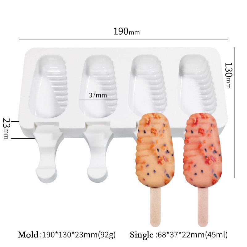 4 Cavities Christmas tree ice cream silicone mold stripes diamond love shaped mould Chocolate Cake fondant Making Set party gift