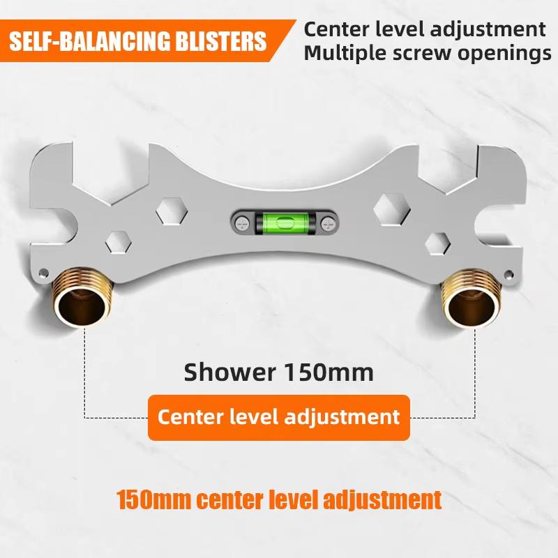 Multifunctional Wrench Bend Angle Leveling Wrench Shower Faucet Universal Repair Wrench Bathroom Maintenance and Installation