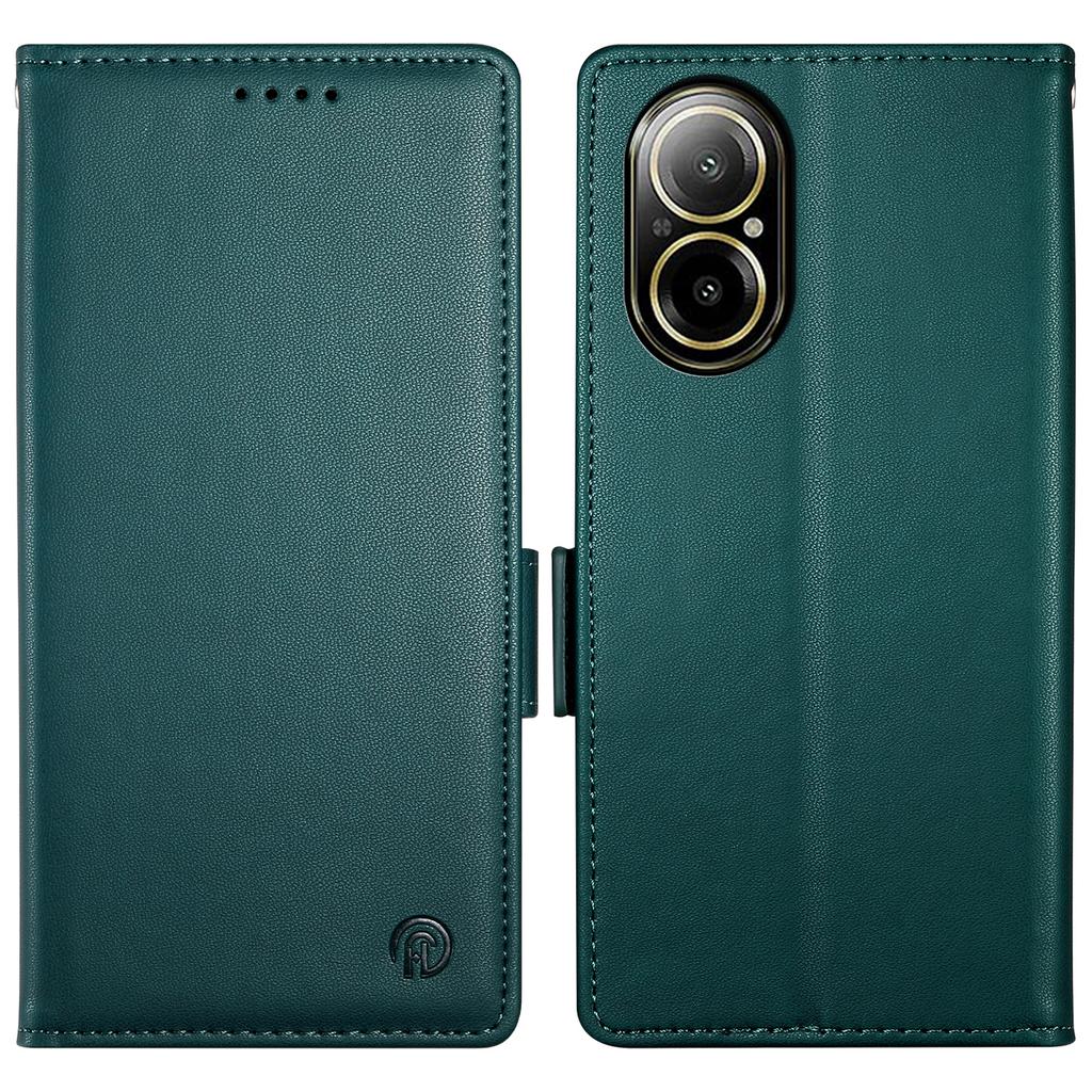 DF-010 For Realme C67 4G Case Leather Wallet Phone Cover with Magnetic Clasps