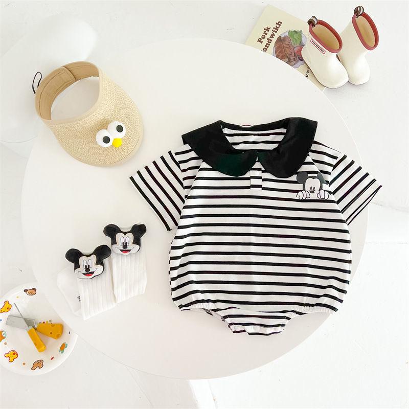 

Летний детский комплект ромпер: Хлопковый боди с коротким рукавом и милый костюм для ползания Size 73