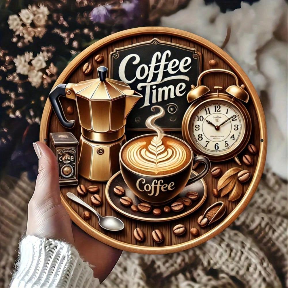 Random Style Vintage Metal Tin Sign Coffee Time Plaque Wall Decor Home Garden Cafe Bar Shop Farmhouse