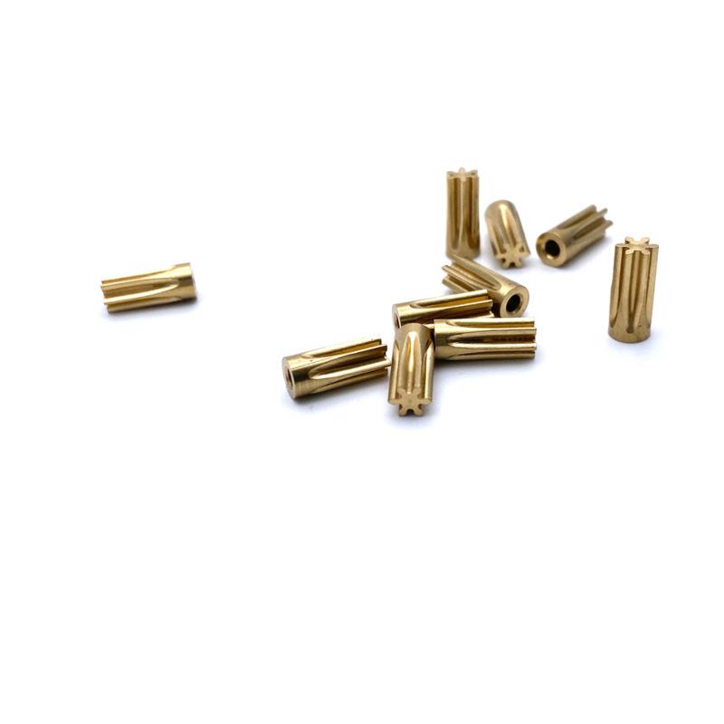 0,5M 6T Kobbertandhjul 1,18mm/1,98mm Hul Diameter Tykkelse 4mm/10mm (Halvt Gear) Gør-det-selv Model