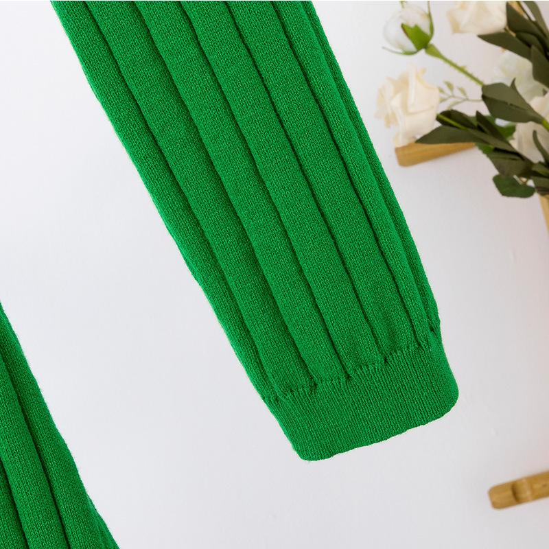 YYFS Dámská móda Ležérní Podzim Zima Jednobarevný Potisk Dlouhý Rukáv Čtvercový Výstřih Svetry