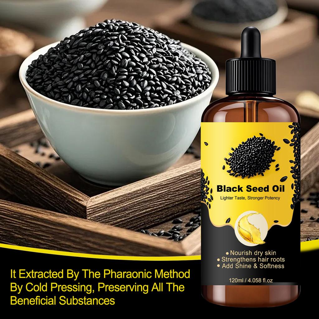 Aceite de Comino Negro - Ayuda a Mantener el Beige Claro, el Cabello y las Uñas Suaves e Hidratados, Cuidado DIY del Beige Claro y Cuidado del Cabello