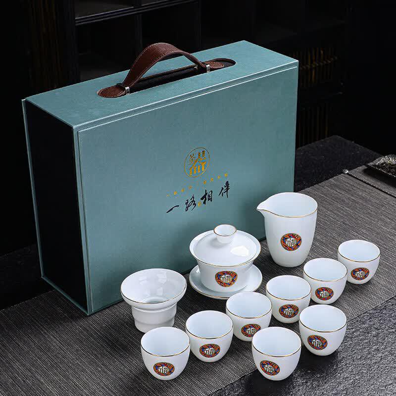 Mutton Fat Jade Porcelain Kung Fu Tea Set