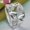 925 Sterling Silver Heart AAA Zircon Ring Jewelry