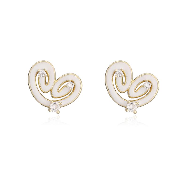 

18K Gold Plated Brass Sweet & Cute Enamel Dripping Candy-Colored Heart Pendant Necklace/Bracelet/Earrings Women s Zircon Gift Other