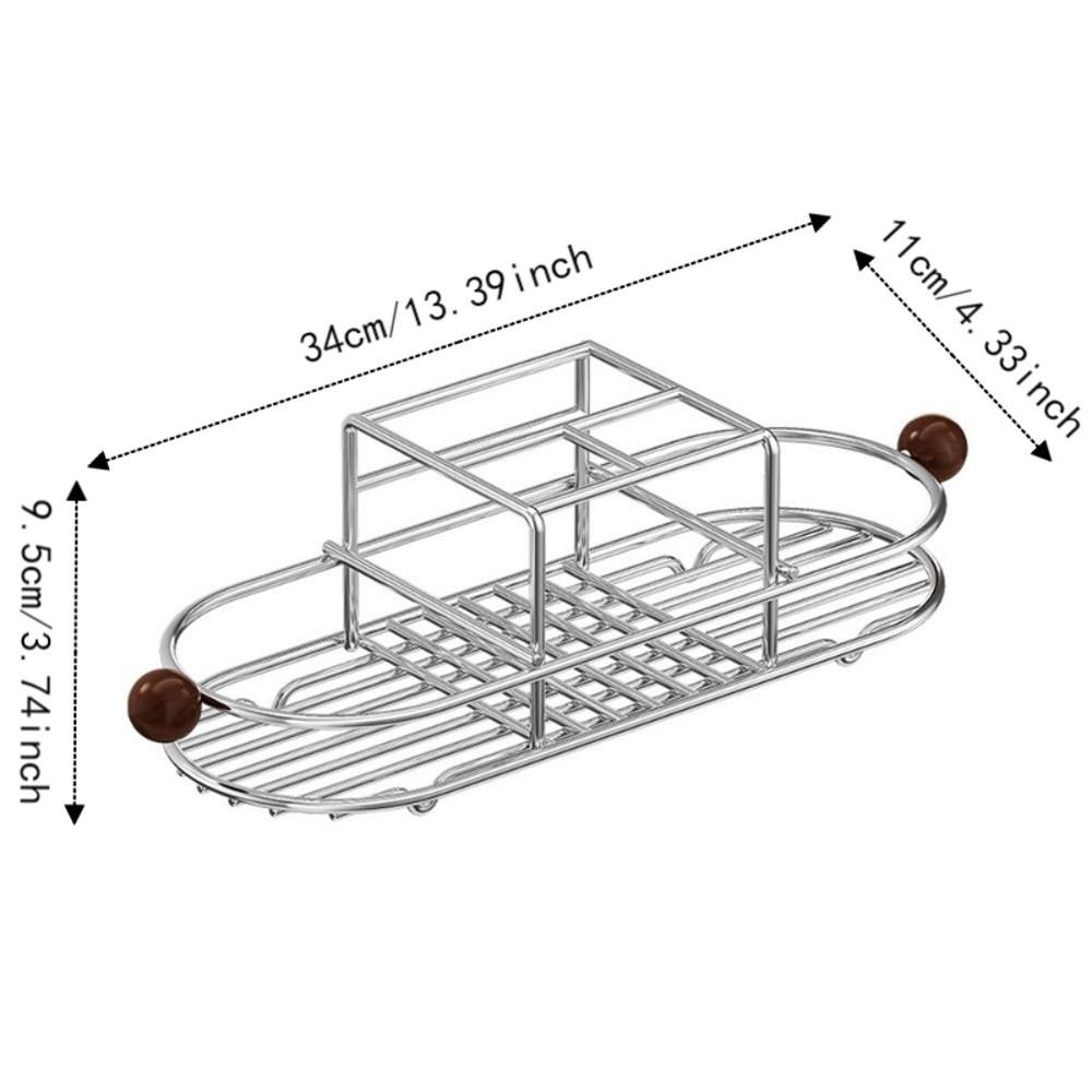 Quick Dry Toothpaste Rack Waterproof Cutlery Storage Rack Durable Mouthwash Cup Rack for Bathroom