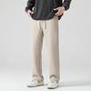 Men's Spring and Autumn Three-dimensional Tailoring Loose Casual Versatile Wide-leg Pants Simple Drawstring Sports Solid Color Sweatpants