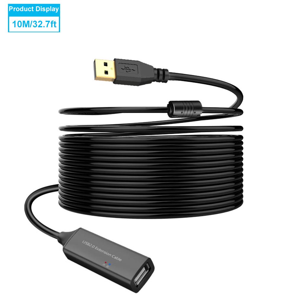 10 Meters/32 Feet Active USB Extension Cable 2.0 Male to Female with a Extension Chipset Signal Booster Active Extension Cord
