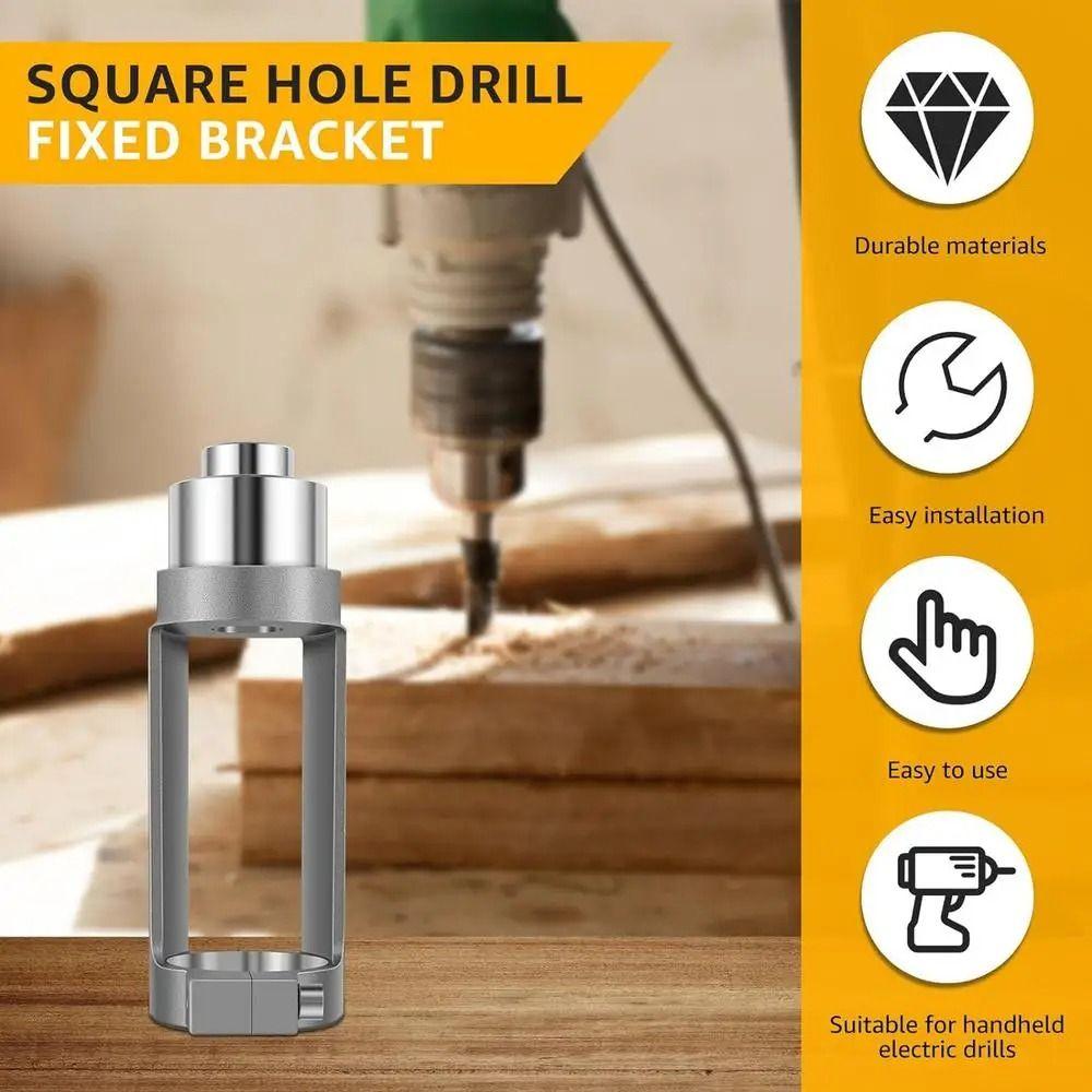 Mortising Square Hole Drill Bit Adapter Joint Mortiser Bit  Hand Electric Drill  Machine