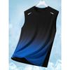 Fashionable Sports T-Shirt Sleeveless Vest Basketball Jersey Gradient Casual Ice Silky Lightweight Quick-Dry for Men