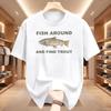 Funny Colorful Fish Print Shirts Humor Tee Short Sleeve Unisex Unisex WoUnisex Clothes Tops New Style Hot Sale Fishing Tshirt for Unisex