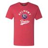 Belmont Bruins Retro Script Triblend T-Shirt - Vintage Red
