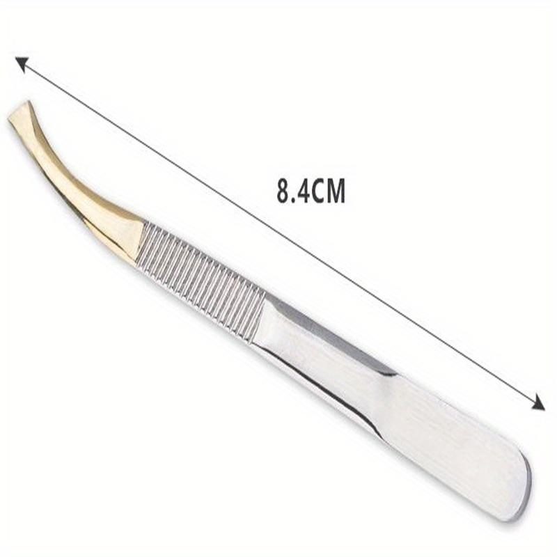 1PC Slant Tips Eyebrow Clips Stainless Steel Eyelash Extension Tweezers Brow Hair Removal Tweezers Makeup Tools Eyebrow Pliers