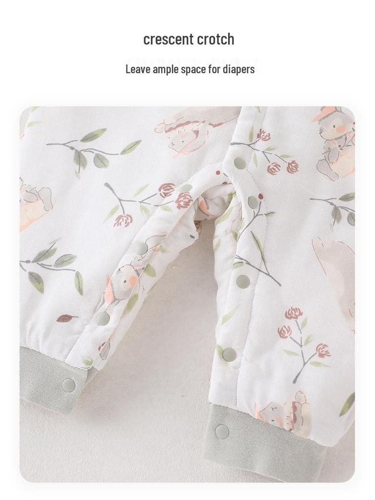Class A Baby Romper: Temperature-Regulating Silk for Spring & Autumn, Warm Outerwear for Newborns