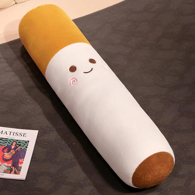 New Creative Smoking Cylindrical Sleeping Cushion Cigarette Pillow Plush Toys Fashion Boyfriend Birthday Gift