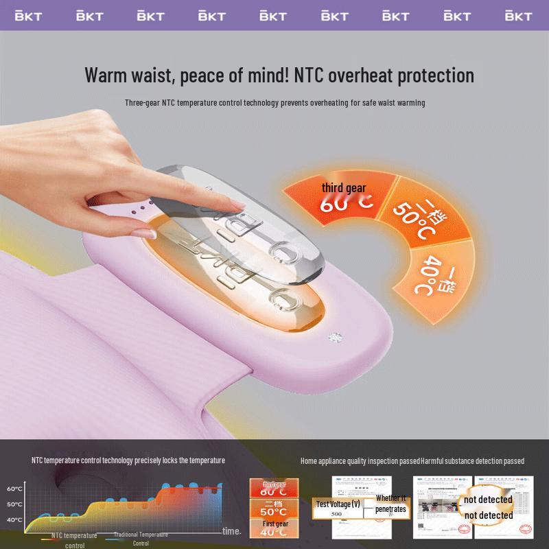 BKT Ergonomic Heated Lumbar Support Sitting Chair