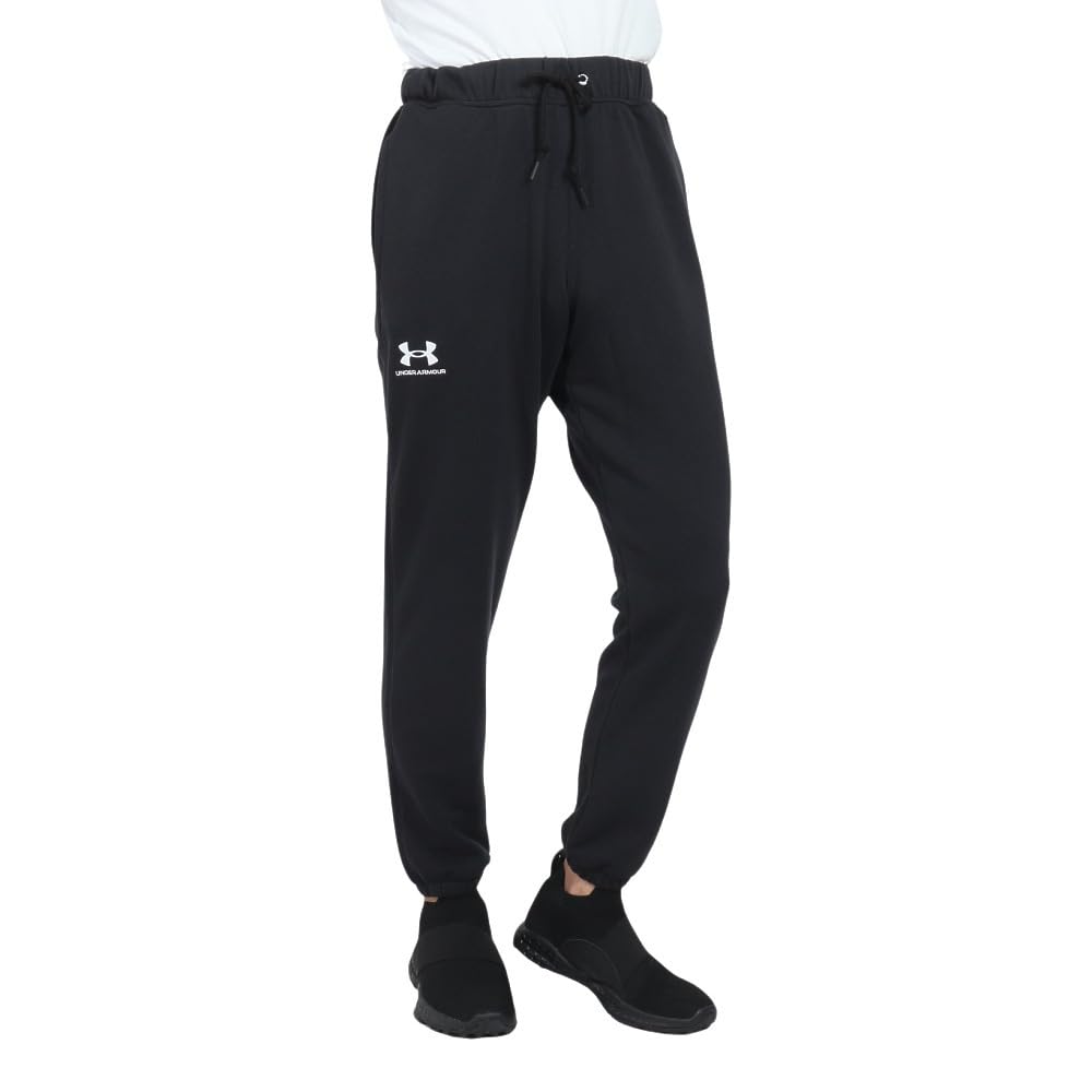 

Under Armour UA ESSENTIAL TERRY JOGGERS 1384822 Black White M (002)