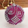8CM Christmas Rhinestone Glitter Balls Foam Shiny Christmas Tree Ornament Decorative Hanging Christmas Ball Gifts