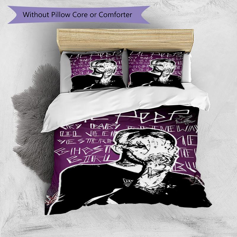 3pcs Lil Peep Pattern Bedding Set Duvet Cover Set Includes Duvet Cover &pillowcases, Perfect All Season Bedroom Decoration & Gift