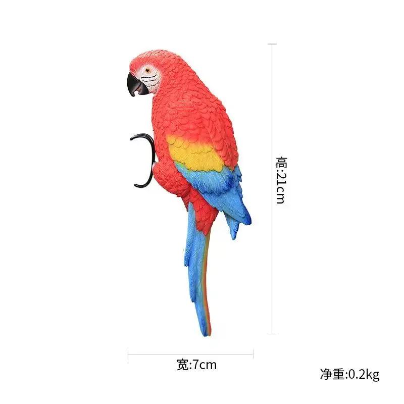 Parrot Decoration In Pastoral Style Resin Parrot Garden Decoration Tropical Bird Sculpture Garden Courtyard Potted Plant