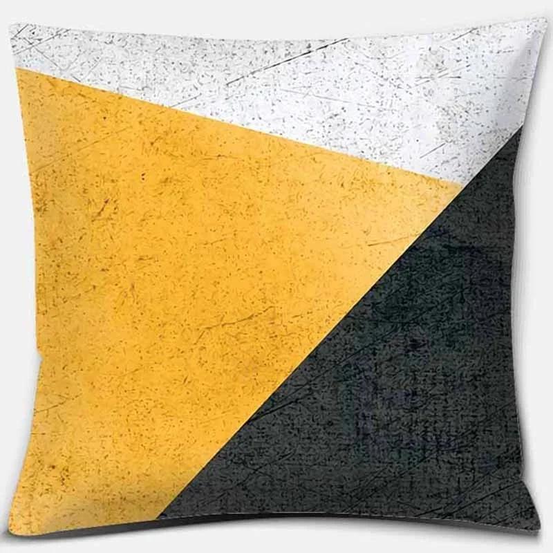 Fresh And Modern Geometric Printing Square Pillowcase Home Decoration Car Sofa Cushion Cover