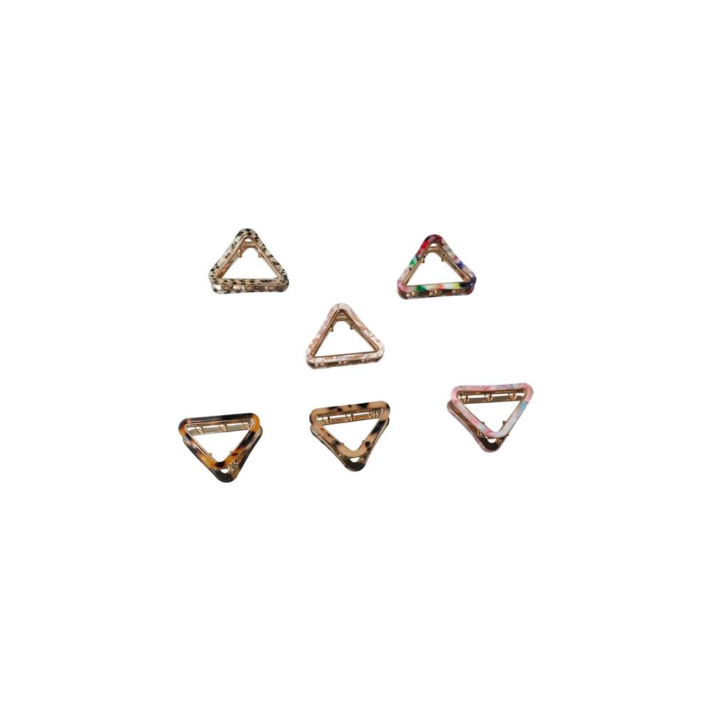 Multicolor Acetic Acid Hair Claw Small Size Korean Style Triangle Hair Crab Clip Hair Accessories Hair Clip Geometry Shark Clip