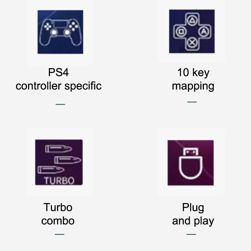 Ps4 Controller Paddles Extended Gamepad Back Button Attachment Joystick Rear Button With Turbo Key Adapter