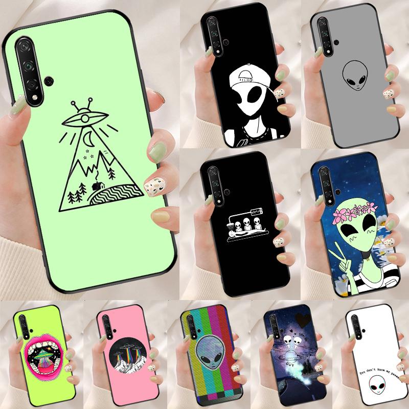 Aesthetic Alien For Huawei Nova 10 9 SE 5T 12s 12i 11i Y91 Y90 Y60 Y70 Y72 Y61 P20 P40 P30 Lite P60 Pro Case