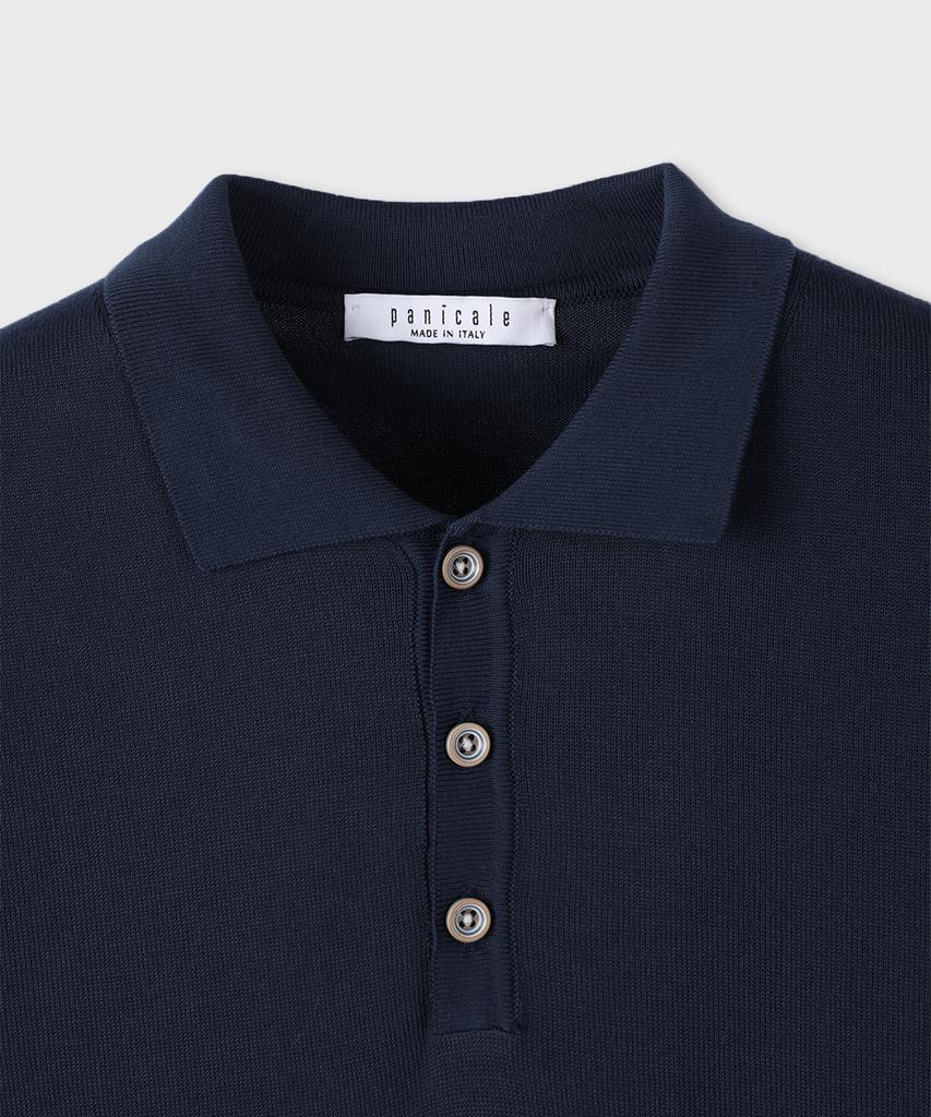 PANICALE Spread Collar Cotton Polo Shirt 3 Colors