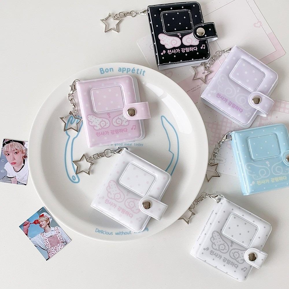 2-Inch Mini Photo Album Angel Wings Card Storage Book Kawaii Photocard Binder  Bag Decoration