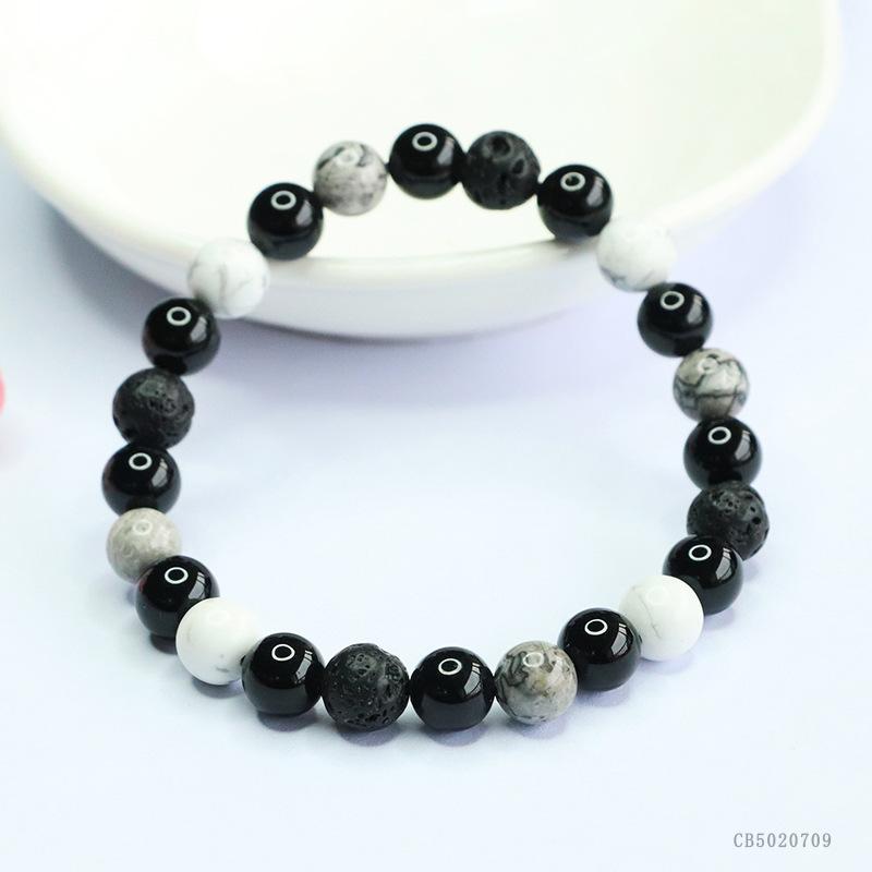 2026 Black Wukong Bracelet Stone Volcanic Rock White Turquoise European and American Style Jewelry Live Broadcast Batch S502070