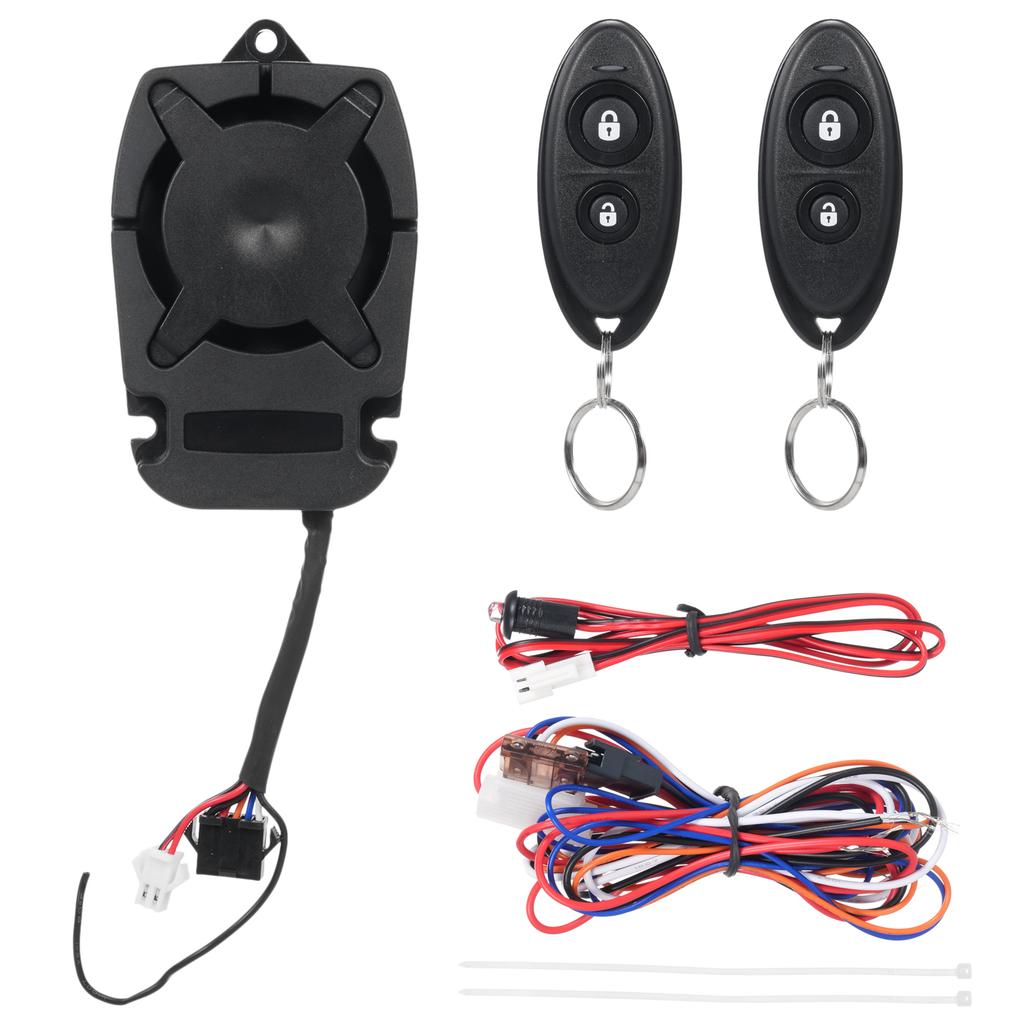 Motorcycle Security Kit, Anti Theft Car Device Alarm System with Remote, Sound Alert, Vibration Sensor and Current