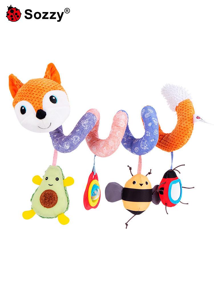 Baby Crib Mobile With Plush Fox Toy For Sleep And Development